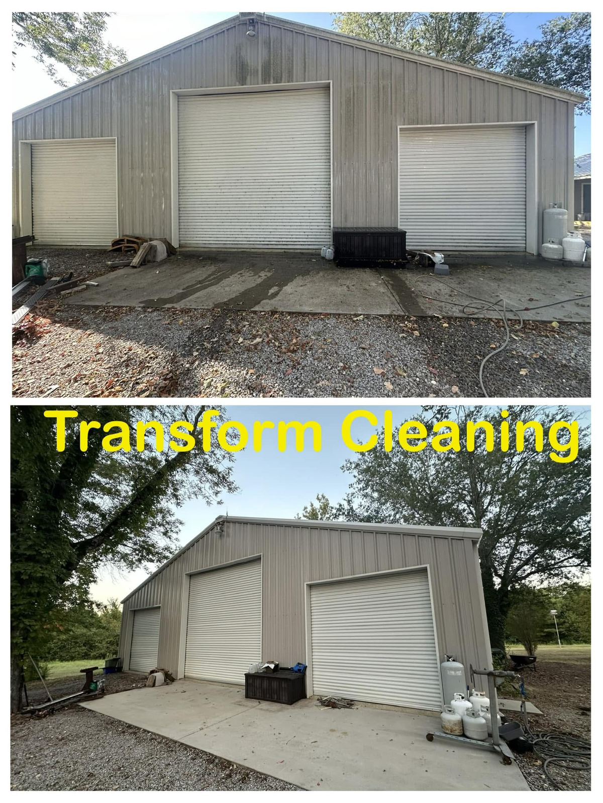 Power Washing Shed, Before & After